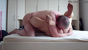 Horny German Woman in Sheer Pantyhose Teases and Pleases