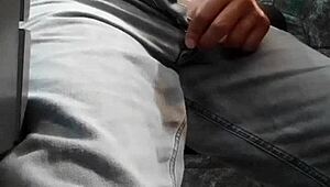 soloboy watches mature solo masturbation in his room, stroking slowly to climax.