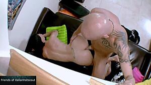 Horny Brunette Milf Screws Hard with a Massive Cock in Wild Action