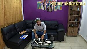 My best friend's latina girlfriend seduces me for bareback riding 😈