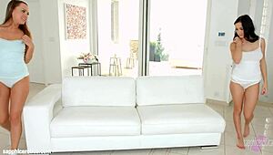 Blue Angel And Nicole Love Share Intense Lesbian Fingering Licking Masturbation Scene