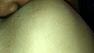 Rocky Tajauta passionately licks and rims the fat, sexy big ass of a Latina woman in detailed close-up.