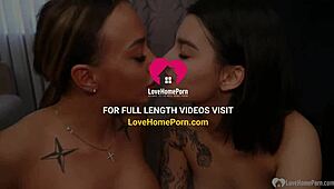 Horny Brunette Babes Stroke and Suck Cock in FFM Group.