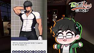 Bodybuilder gets into hardcore gay action in anime-style video