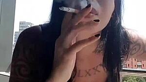 Mature MILF Masturbates While Neighbors Watch