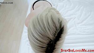 Teen Stepsis Gives POV Handjob and Sucking for Facial