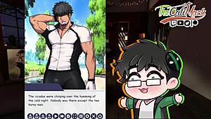 Bodybuilder gets into hardcore gay action in anime-style video