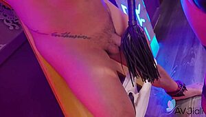 Chinese girl Meng Ruoyu dives into wild fantasy sex with heels on!