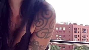 Mature MILF Masturbates While Neighbors Watch