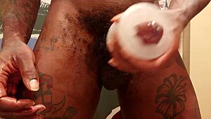 Big Dick Black Man Hallelujah Johnson Strokes Monster Cock in Solo Action
