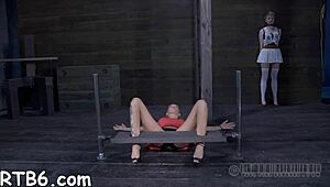 Tied Up Slave Endures Tight Mask and Hard Toy Penetration