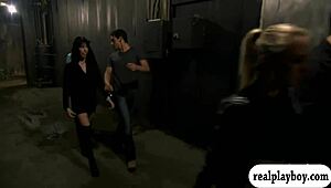 Hey, check this hot foursome in a jail cell!