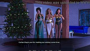 I love this Christmas blowjob with the blonde and brunette beauties