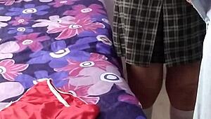 I Trained My Schoolgirl to Jerk Me Off Whenever I Steal Her Dirty Panties! She Knows It's Time to Stroke Me and Stays Silent! Hot Latina Teen!