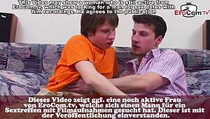 Intense anal fucking without condom for german gay teens at home