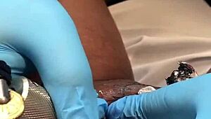 Detailed Tattoo Session With Lesbian Artists In Ebony Skin And Cute Teens