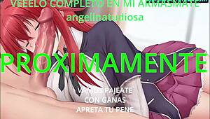 anime hentai trailer - rias gremory gives jerk off instructions?