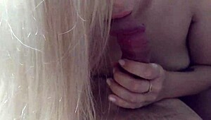 Long blonde hair gets me going, so I cum all over it.