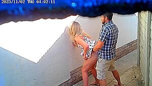 Daring Couple Caught on CCTV Having Public Sex