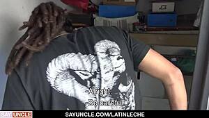 Latinleche - Latino sucks and fucks boss cock for cash