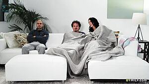 Busty Stepmom Reagan Foxx Cheats with Quick Sex on Her Stepson, Showing Off Her Fake Tits and Ass