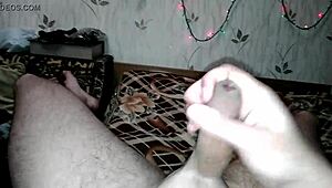 Watch This Intense Handjob On My Huge Cock. Close-Up Cumshot Explosion!