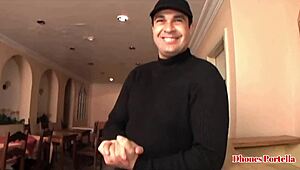 novice latina makes her first porn scene with dhones portella