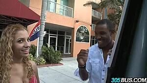 Beautiful Curly-Haired 18 Year Old Latina Charms on Camera