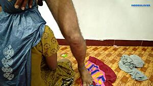 The young milkman fucks the tight pussy of the mature Indian woman