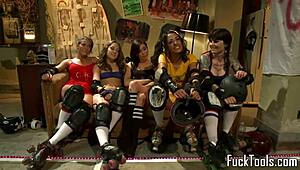 Hey, these lesbian babes finger anally before dildo play kicks in