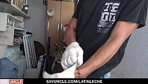 Latinleche - Latino sucks and fucks boss cock for cash