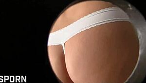 Jasmina Jolie works the Texas glory hole in a steamy bathroom.