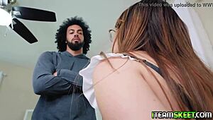 Maid Honey Hayes Begs For More Of Her Client's Big Throbbing Cock