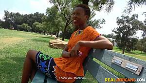 i picked up a cute petite african babe with short hair for fun foreplay