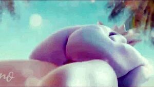 Yordles riding a thick cock in wild action