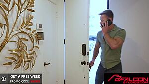 Falconstudios jock's sweet tight ass gets pounded and barebacked by the hunk's huge cock.