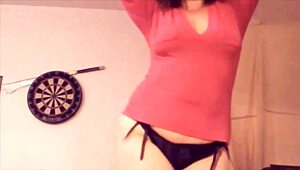 Mesmerizing silky black panty dance performance