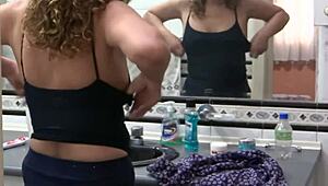 Spying Compilation on My 58-Year-Old Wife in Bathroom