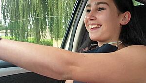 Masturbating While Driving, Can't Stop Touching My Wet Pussy!