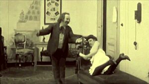 Vintage hairy pussy banged hard in steamy retro action.