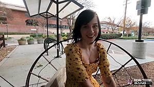 Short hair teen slammed hard during porn casting interview