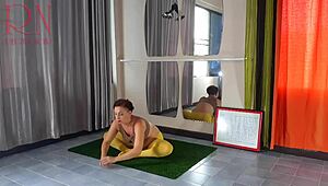 hey regina noir, doing yoga in yellow tights, wanna rip them off?