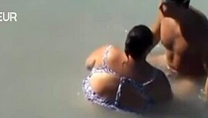 beach voyeur here, caught a bbw mermaid in the sea, damn lucky!