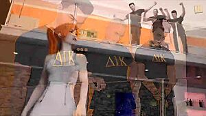 being a dik chick route 82, watch the walk of shame in this anime cartoon