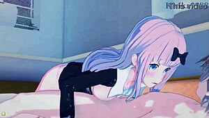 kaguya shinomiya, chika fujiwara, and miyuki shirogane get wild with intense sex and creampies in this hentai 😈