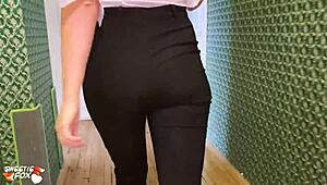 I fucked my wife’s friend after work and exploded on her face