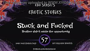 stuck and fucked in erotic pov, reaching orgasm through masturbation and fucking!