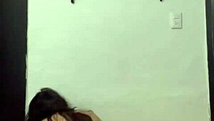 latina amateur slowly opening her tight ass for anal play