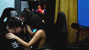 i love watching ruan and everton suck natasha steffens' tits so good she moans with pleasure in this outdoor public scene