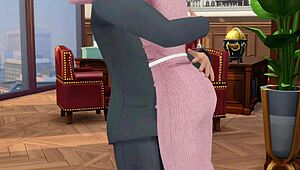 my boss is fucking my wife in the office while i'm working downstairs in sims 4